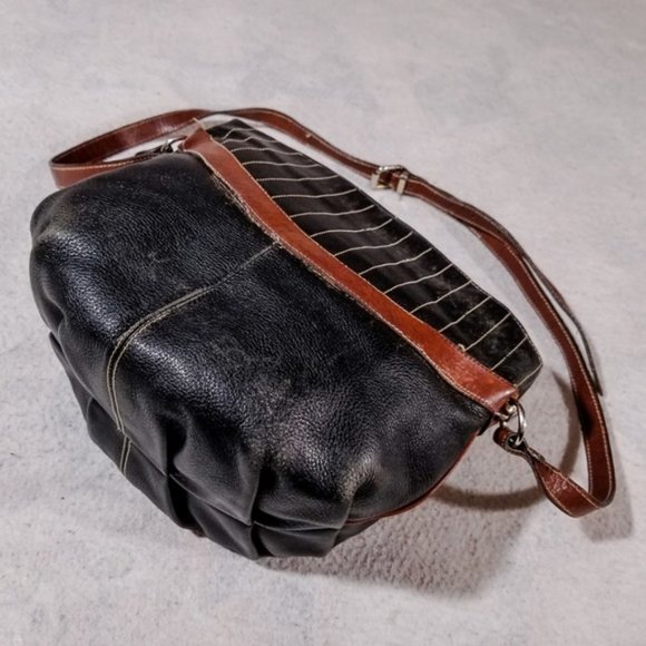 Bettina Leather Brown Hand Purse, Made in Italy - Picture 4 of 8